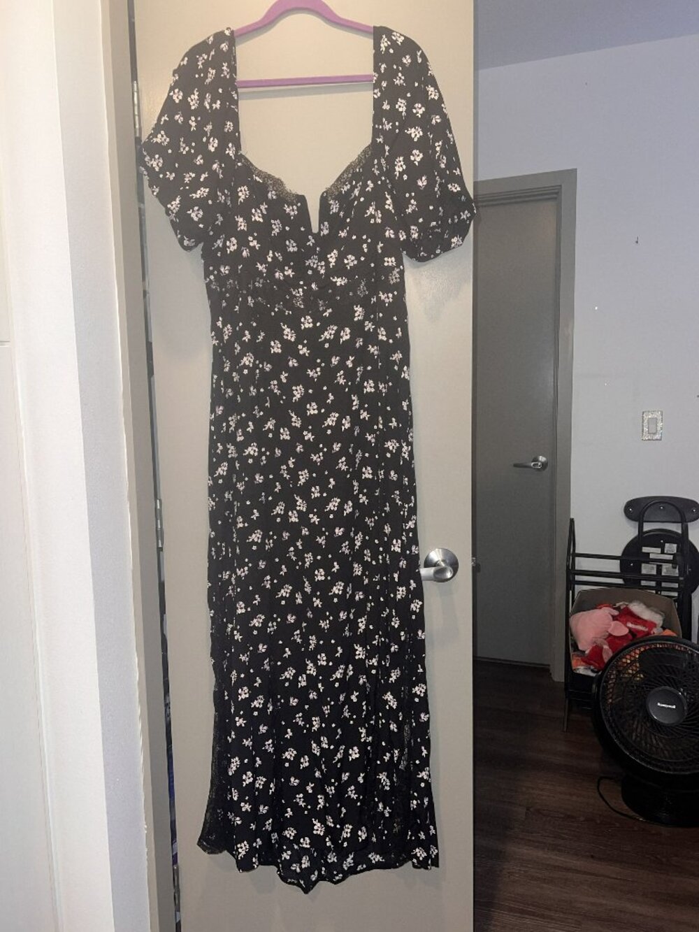 black maxi dress